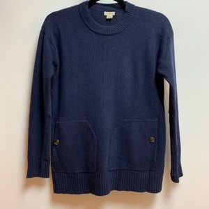 J.Crew Navy Button Pocket Sweater - Size XXS